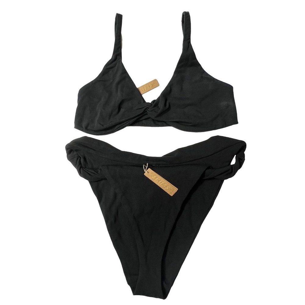 SKIMS Twist Skimpy Scoop Bralette + Twist Bikini Soot Women’s XL